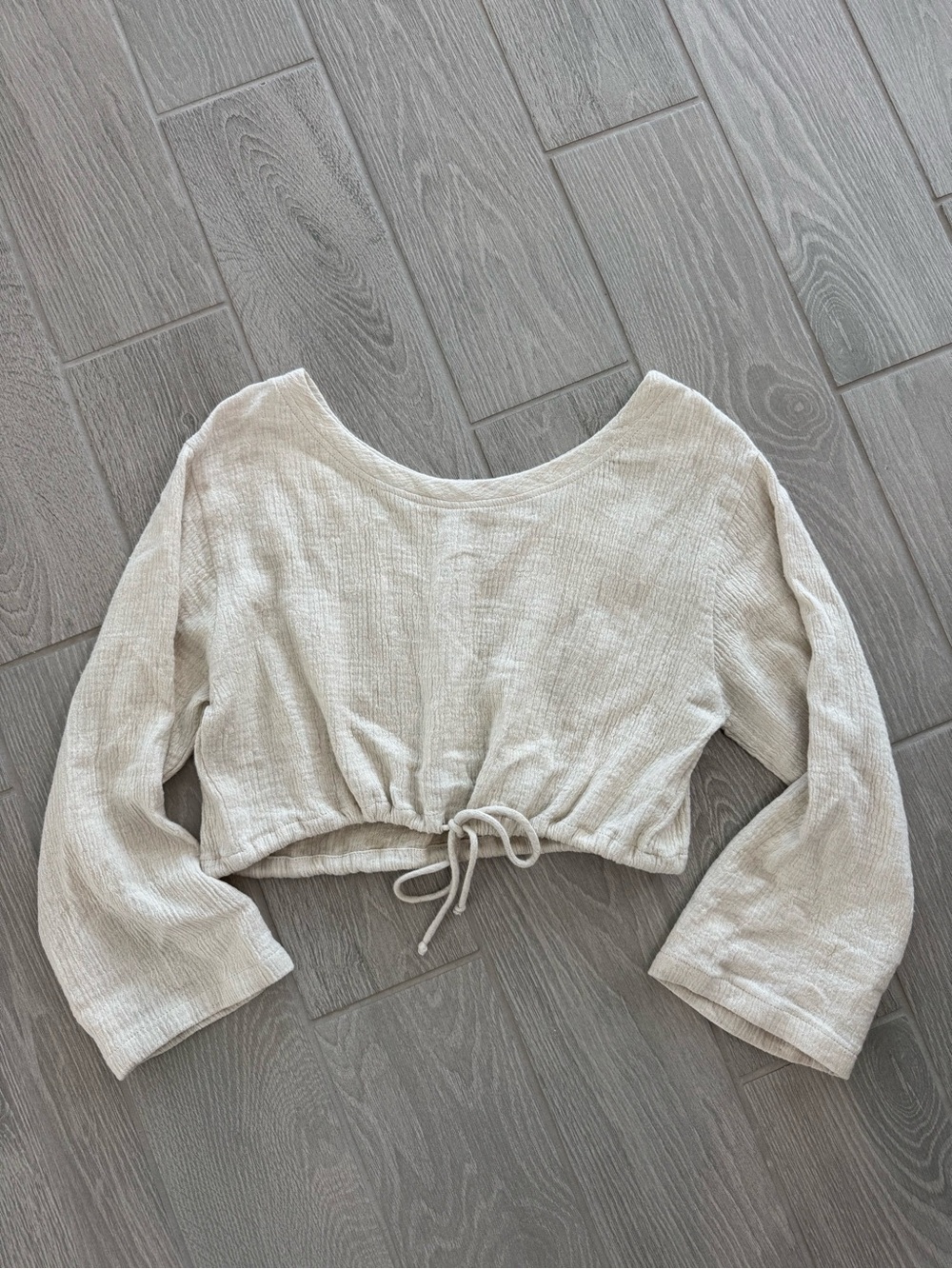 Bahhgoose Linen Cotton Neen Top In Wheat Handmade Size Xs/S Vguc — image 6 of 8